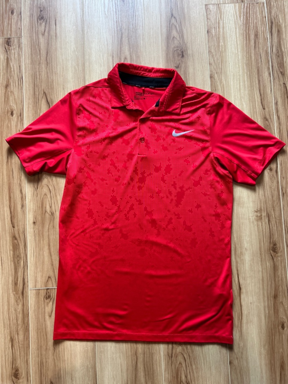 Nike Red Men's Polo with White Swoosh
